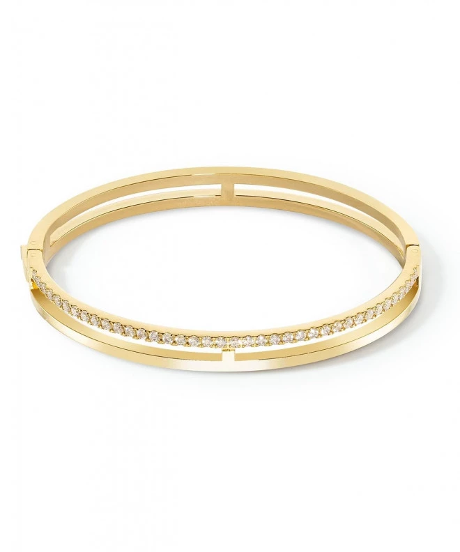 Bransoletka Coeur de Lion Eternal Unity Bangle Gold Crystal 0136-32-1816-19
