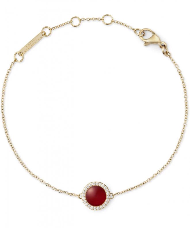 Bransoletka Daniel Wellington Audrey Red Agathe Gold DW00401422