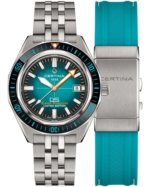 Zegarek Certina DS Heritage PH 2000M Automatic Titanium Limited Edition SET C050.607.44.041.10 (C0506074404110)