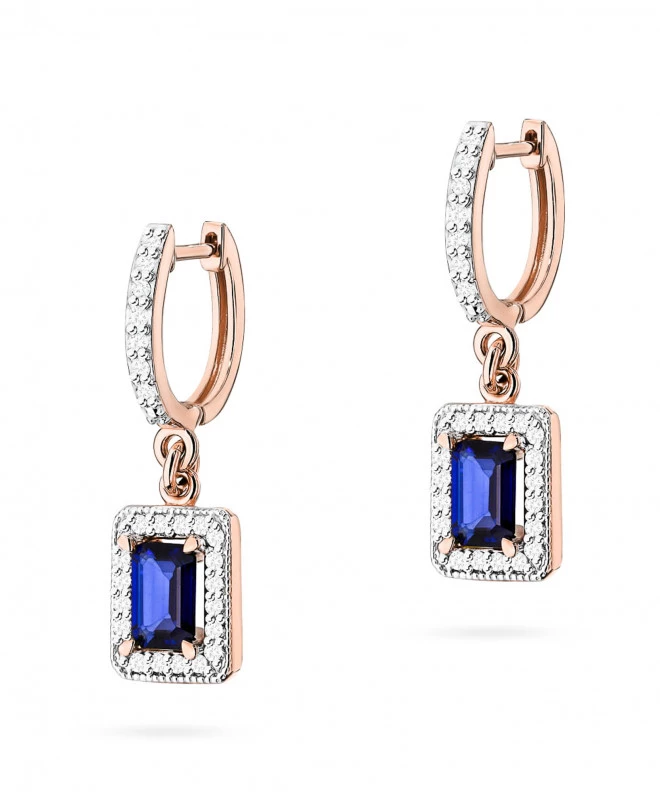 Kolczyki Bonore ze Złota próby 585 z szafirem 1,2 ct 173924