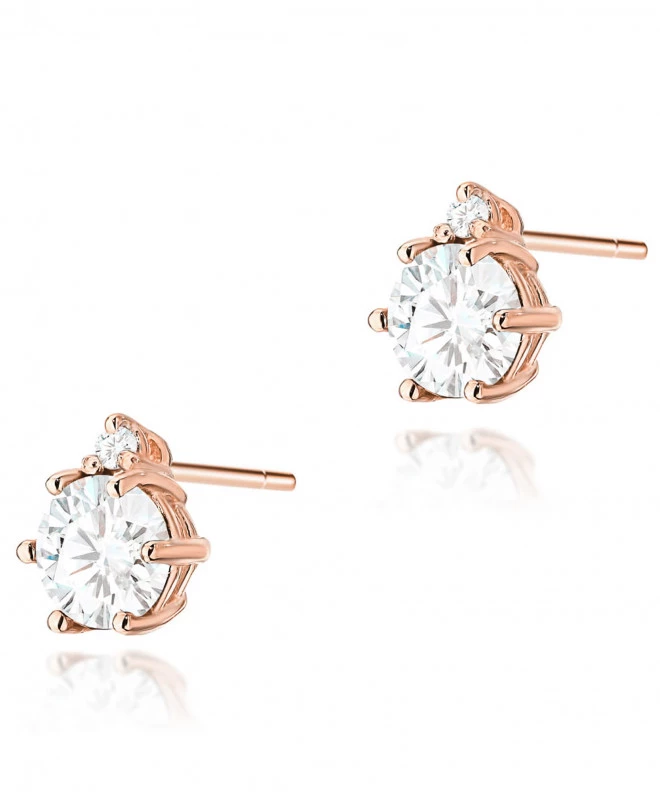 Kolczyki Bonore ze Złota próby 585 z białym szafirem 1,2 ct 173933