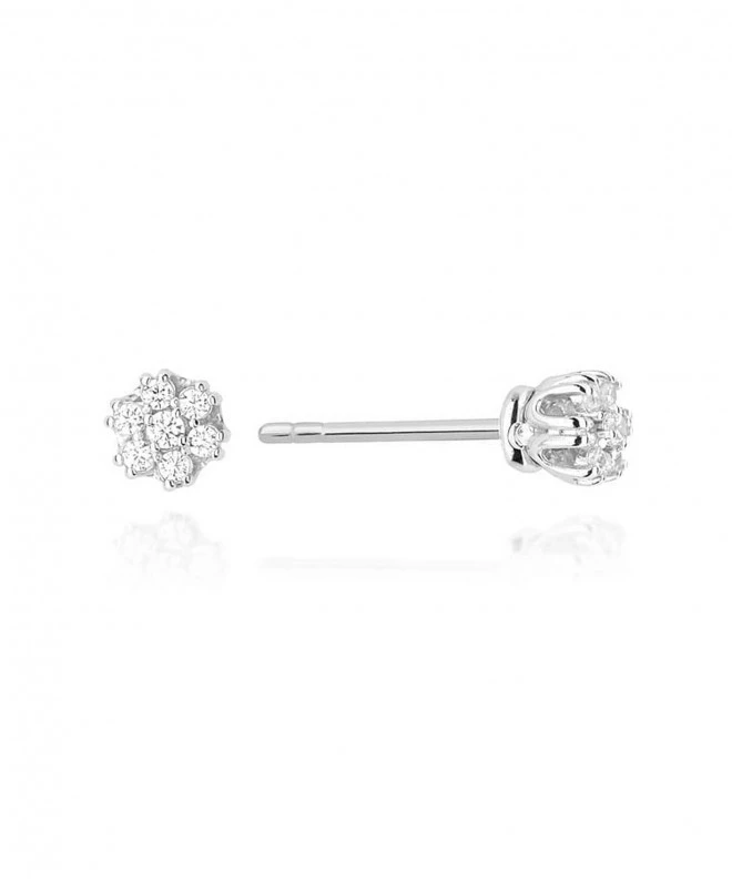 Kolczyki Bonore Elegant Pont-Canavesez białego złota próby 585 z diamentem 128732