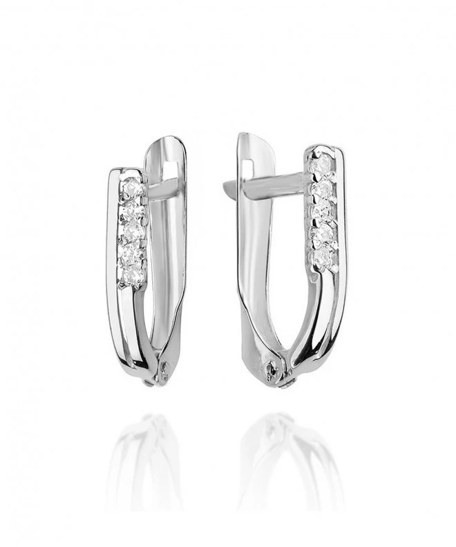 Kolczyki Bonore Crystal Venaria Realez białego złota próby 585 z diamentem 128734