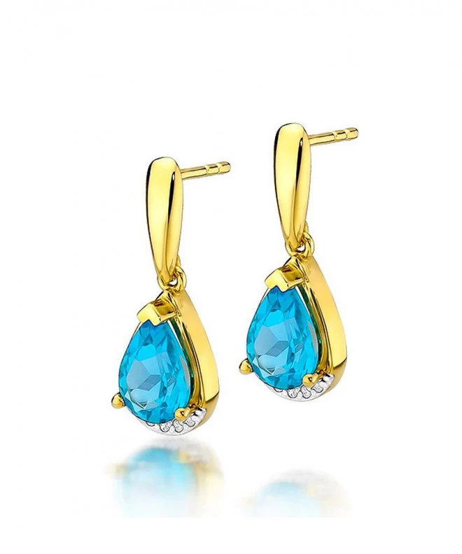 Kolczyki Bonore Elegant Aidomaggioreze złota próby 585 z topazem 1,4 ct 128708