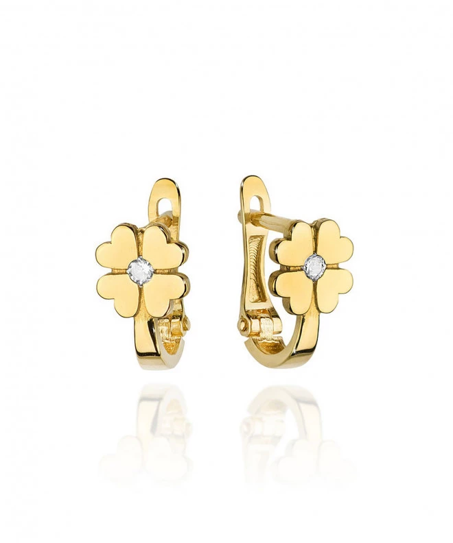Kolczyki Bonore Blossom Sant'Arsenioze złota próby 585 z diamentem 0,03 ct 128654