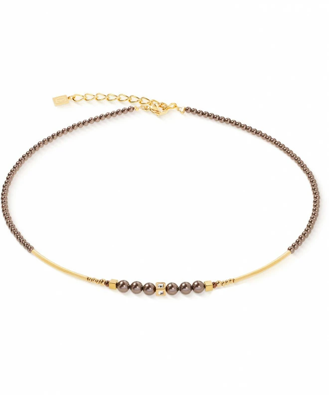 Naszyjnik Coeur de Lion Shimmering Princess Gold Tone Mocha Multi Bead 4312/10-1100