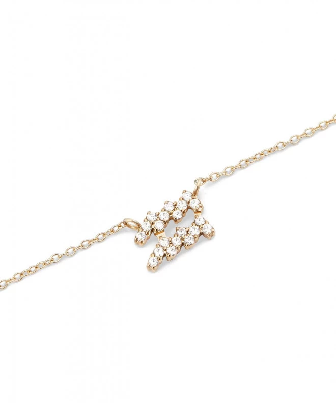 Naszyjnik Daniel Wellington Crystal Zodiac Chain Gold Aquarius DW00400929
