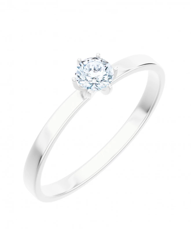 Pierścionek Bonore Elegant Marrubiuz białego złota próby 585 z diamentem 0,4 ct 116217