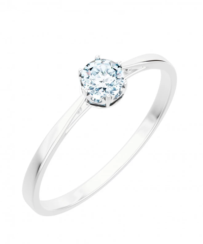 Pierścionek Bonore Elegant Norbelloz białego złota próby 585 z diamentem 0,4 ct 116220
