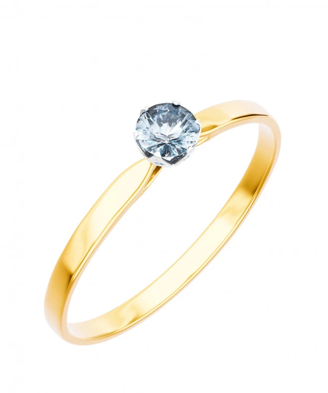 Pierścionek Bonore Elegant Ballabioze złota próby 585 z diamentem 0,4 ct 90281