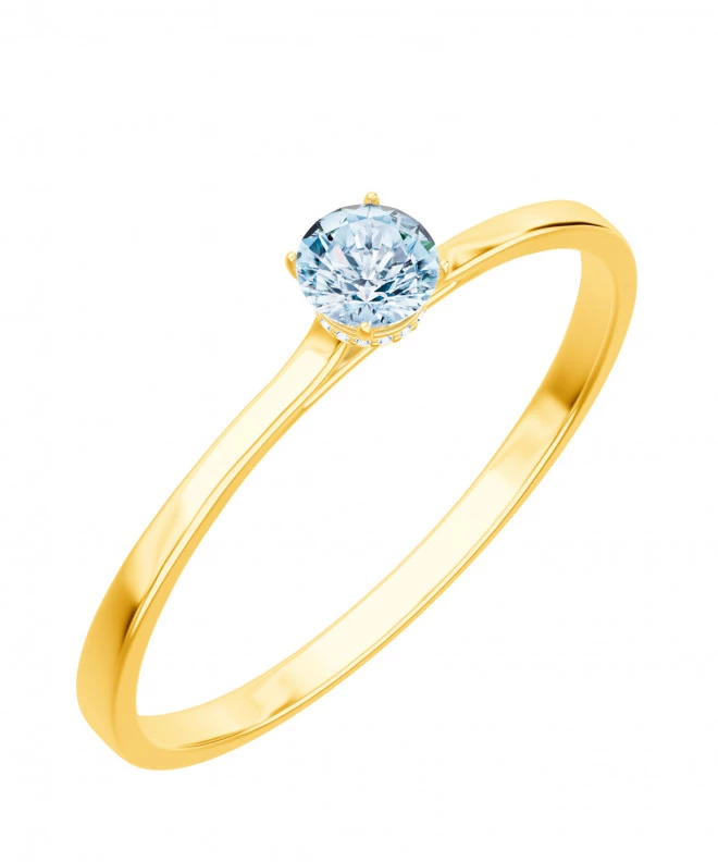 Pierścionek Bonore Elegant Folgariaze złota próby 585 z diamentem 0,4 ct 91314