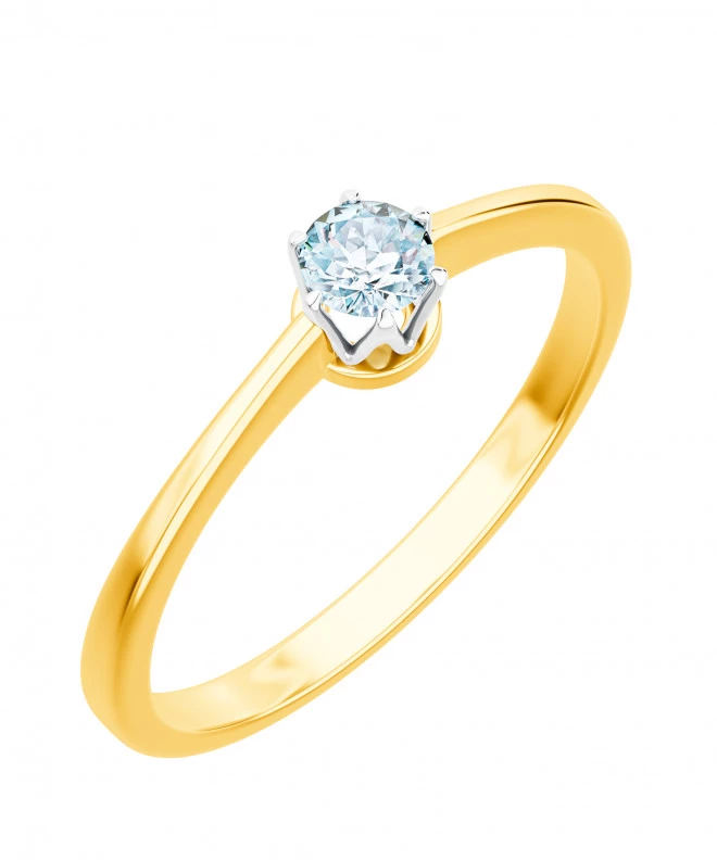 Pierścionek Bonore Elegant Pianengoze złota próby 585 z diamentem 0,4 ct 89281