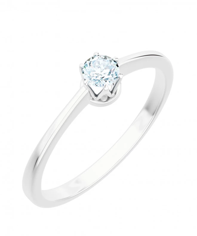 Pierścionek Bonore Elegant Lotzoraiz białego złota próby 585 z diamentem 0,5 ct 116232