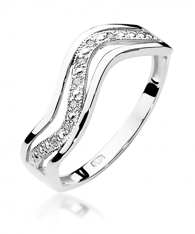 Pierścionek Bonore ze Złota próby 585 z diamentem 0,06 ct 151068