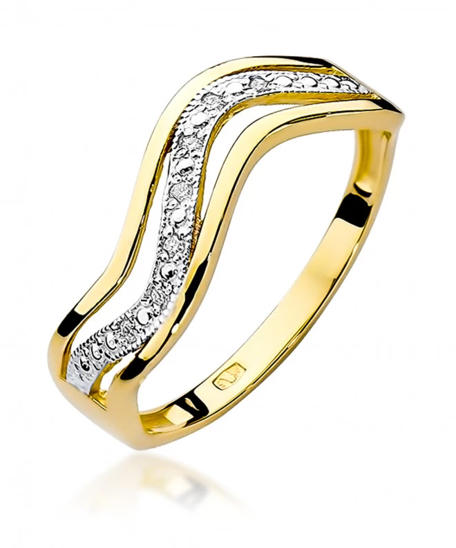 Pierścionek Bonore ze Złota próby 585 z diamentem 0,06 ct 151067