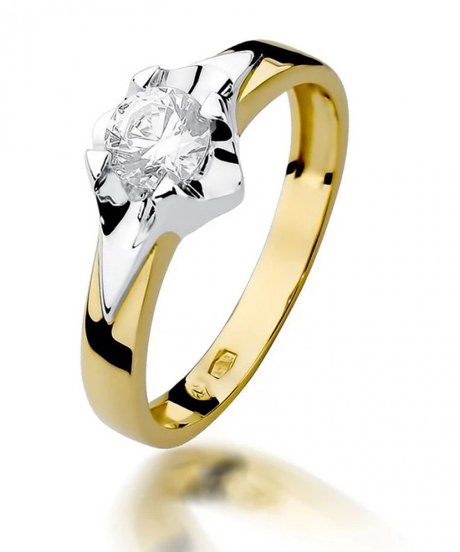 Pierścionek Bonore Crystal Robbiateze złota próby 585 z diamentem 0,5 ct 90292