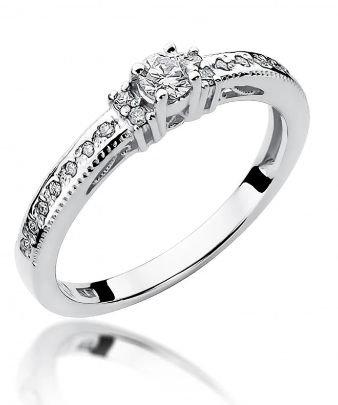Pierścionek Bonore ze Złota próby 585 z diamentem 0,24 ct 152094
