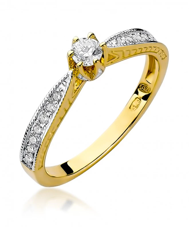 Pierścionek Bonore ze Złota próby 585 z diamentem 0,3 ct 152095