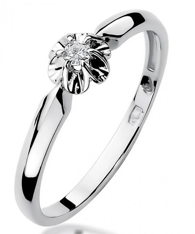 Pierścionek Bonore Crystal Venascaz białego złota próby 585 z diamentem 0,04 ct 106831