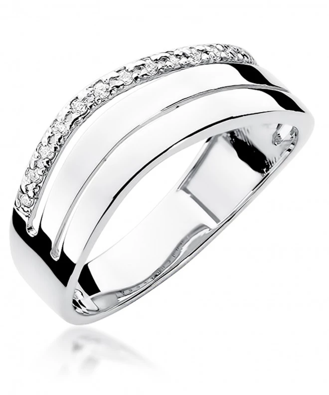 Pierścionek Bonore ze Złota próby 585 z diamentem 0,09 ct 152100