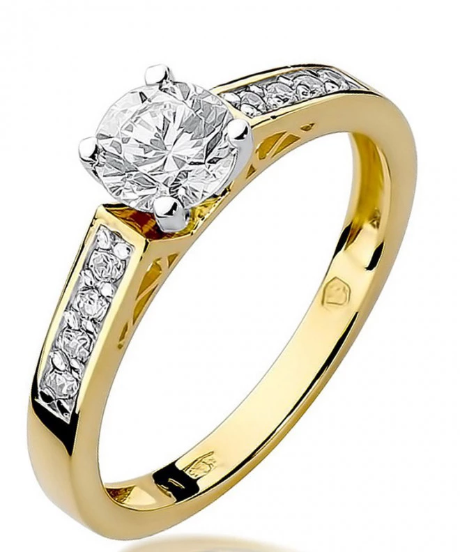 Pierścionek Bonore Crystal Vestrenoze złota próby 585 z diamentem 0,3 ct 90293