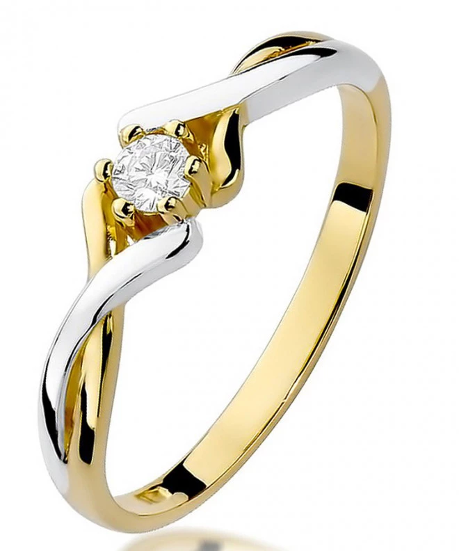 Pierścionek Bonore Midnight Avolascaze złota próby 585 z diamentem 0,08 ct 83089