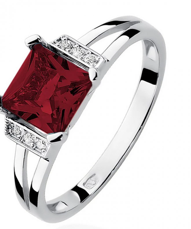 Pierścionek Bonore Midnight Malvicinoz białego złota próby 585 z granatem 1,3 ct 120317