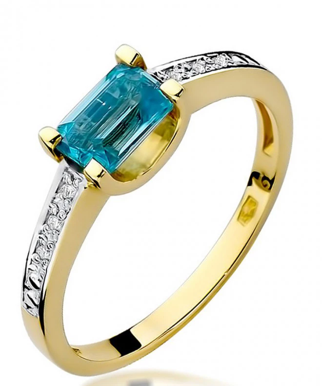 Pierścionek Bonore Crystal Bassianoze złota próby 585 z topazem 0,65 ct 101684