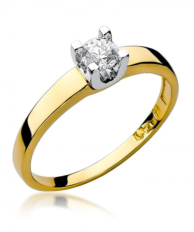 Pierścionek Bonore ze Złota próby 585 z diamentem 0,3 ct 153274