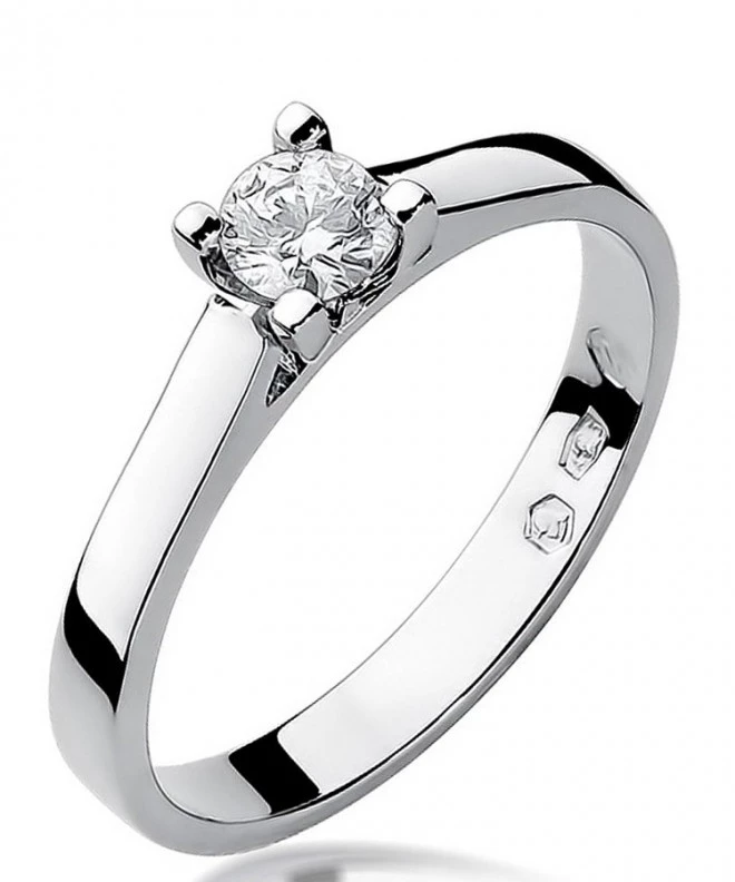 Pierścionek Bonore Elegant Stintinoz białego złota próby 585 z diamentem 0,3 ct 115099