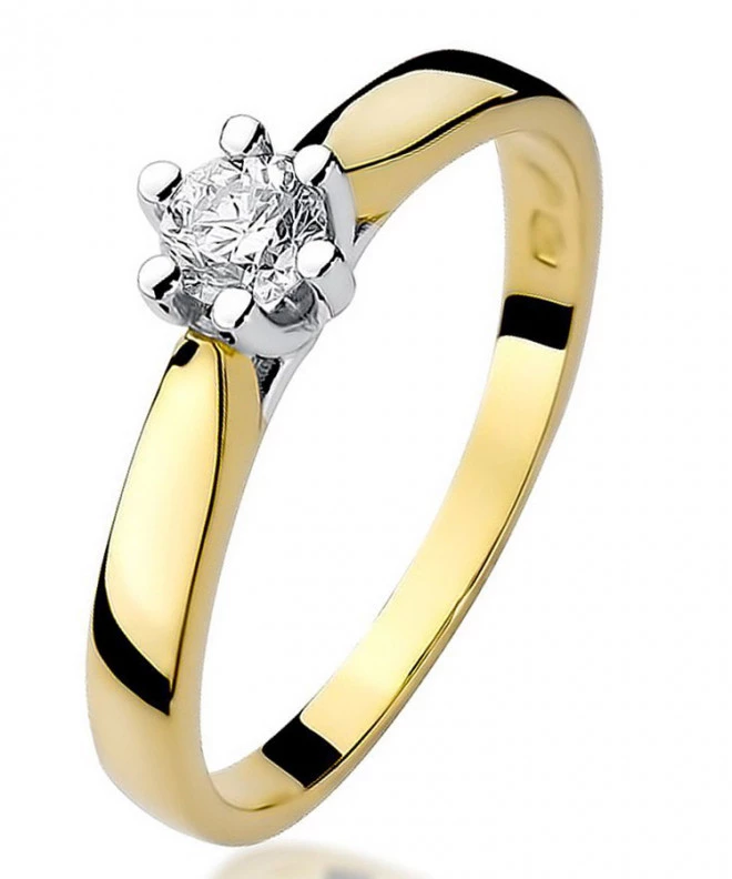 Pierścionek Bonore Elegant Paraticoze złota próby 585 z diamentem 0,3 ct 88256