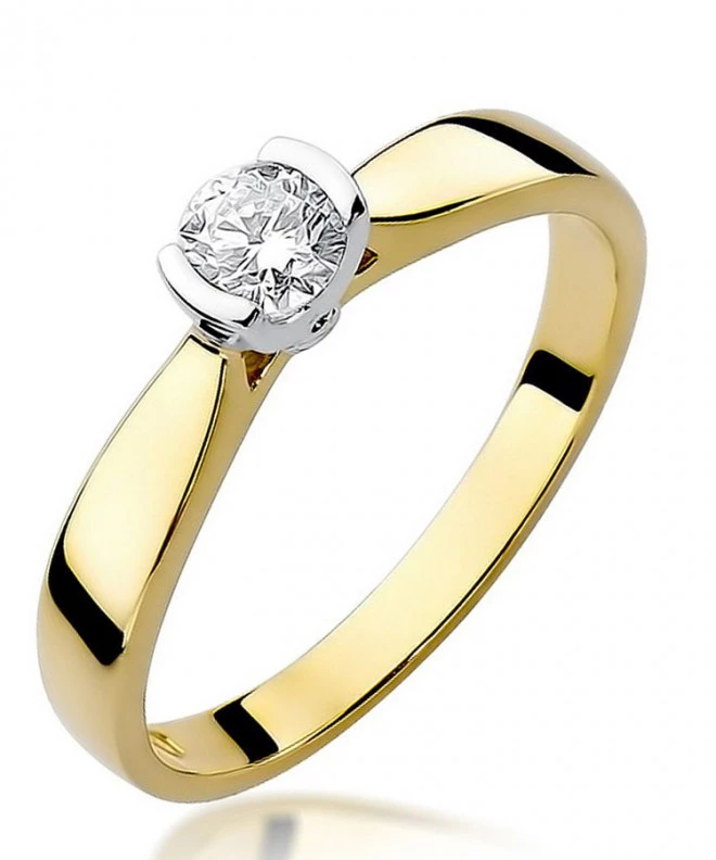 Pierścionek Bonore Elegant Paspardoze złota próby 585 z diamentem 0,3 ct 88257