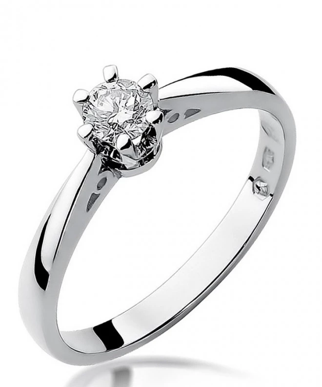 Pierścionek Bonore Elegant Cagliariz białego złota próby 585 z diamentem 0,3 ct 115108