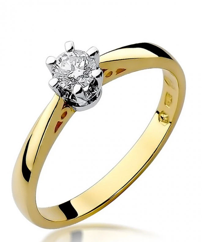 Pierścionek Bonore Elegant Ghisalbaze złota próby 585 z diamentem 0,25 ct 88221