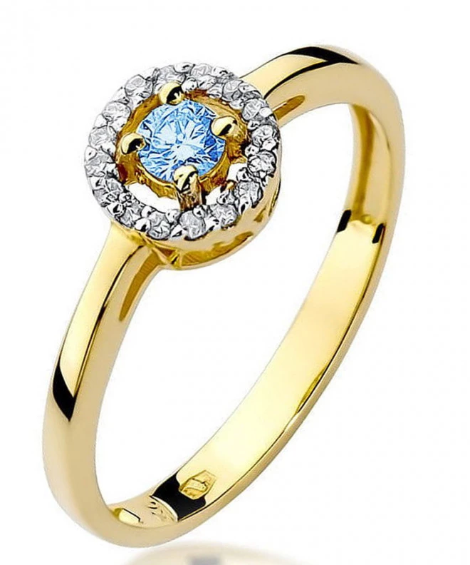 Pierścionek Bonore Crystal Pontiniaze złota próby 585 z topazem 0,15 ct 101693