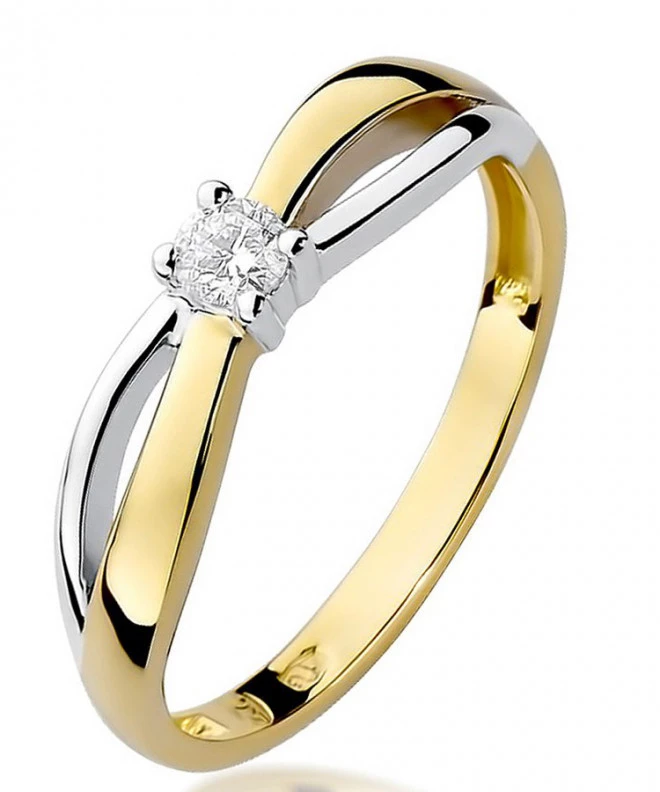Pierścionek Bonore Midnight Arizzanoze złota próby 585 z diamentem 0,1 ct 84112