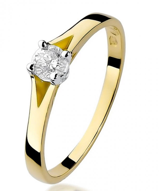 Pierścionek Bonore Elegant Colorinaze złota próby 585 z diamentem 0,2 ct 86195