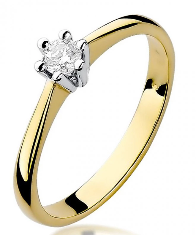 Pierścionek Bonore Elegant Cuveglioze złota próby 585 z diamentem 0,15 ct 85161