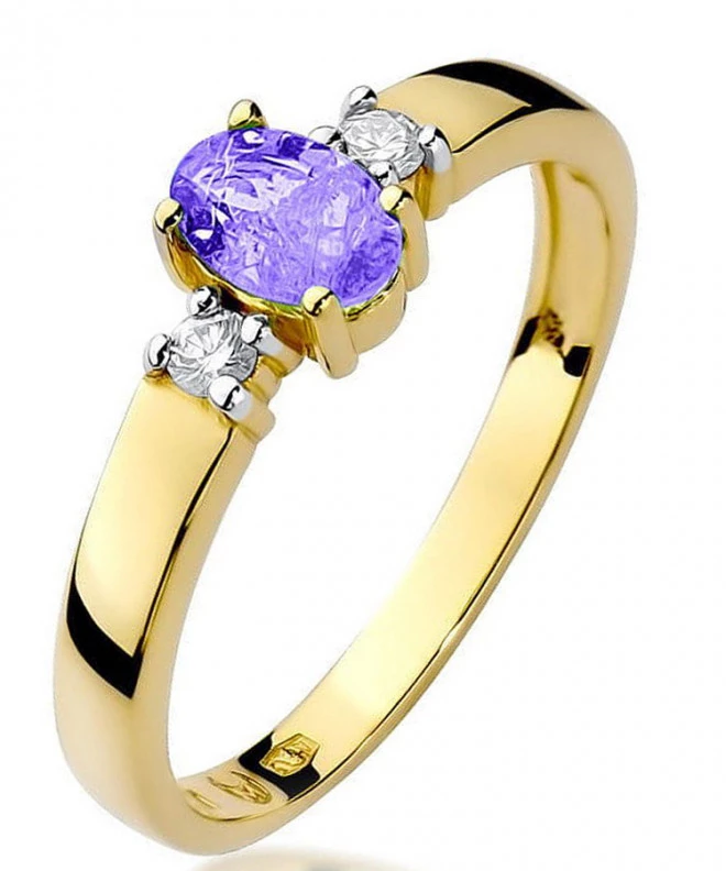 Pierścionek Bonore Midnight Petrioloze złota próby 585 z tanzanitem 0,4 ct 99647