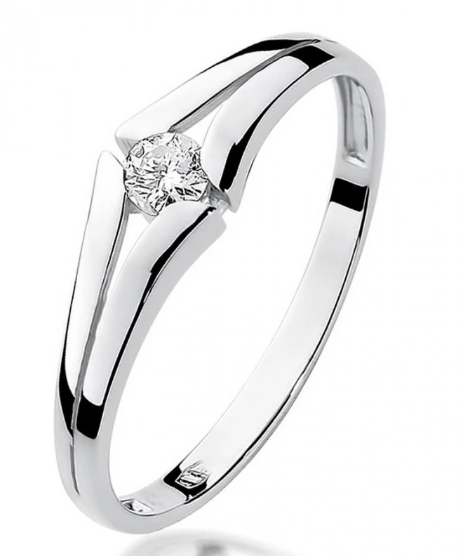 Pierścionek Bonore Midnight Giarolez białego złota próby 585 z diamentem 0,1 ct 108869