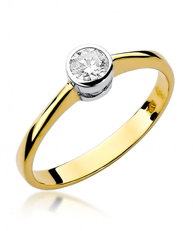 Pierścionek Bonore ze Złota próby 585 z diamentem 0,3 ct 153269