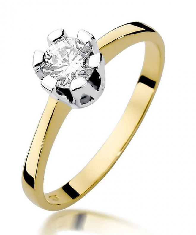 Pierścionek Bonore Elegant Roveretoze złota próby 585 z diamentem 0,7 ct 91324