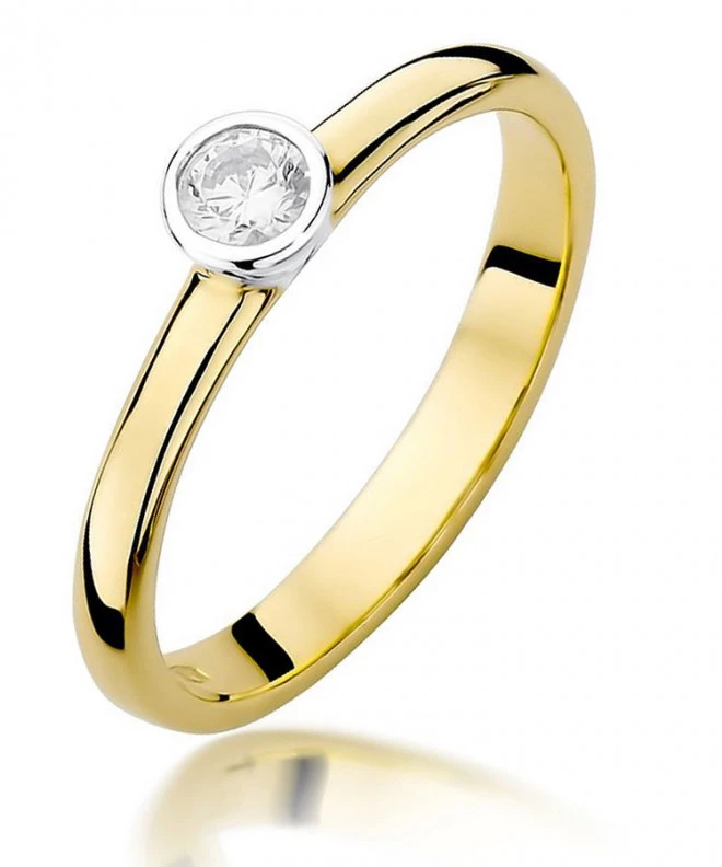 Pierścionek Bonore Elegant Bellagioze złota próby 585 z diamentem 0,15 ct 85176