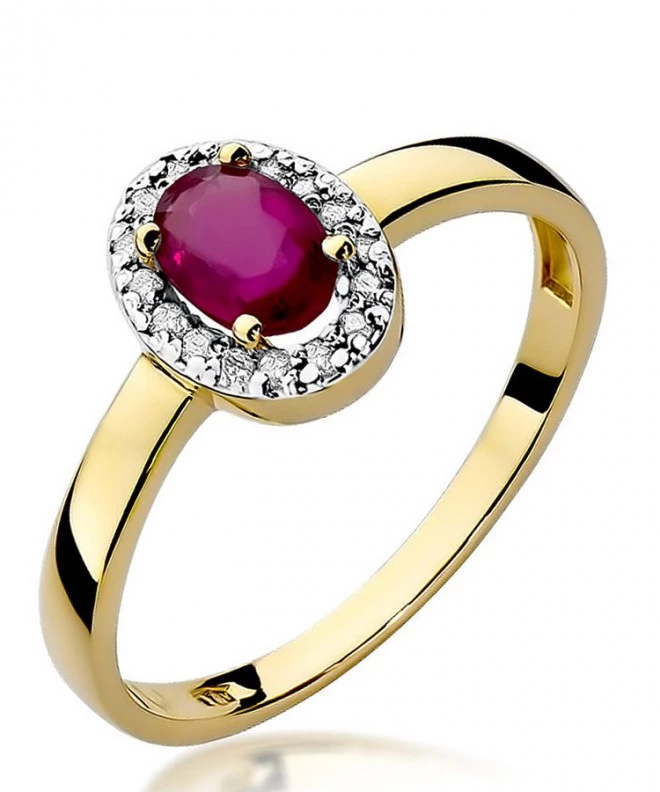 Pierścionek Bonore Crystal Rio Salicetoze złota próby 585 z rubinem 0,6 ct 95454
