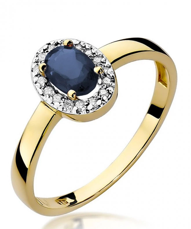 Pierścionek Bonore Crystal Ravarinoze złota próby 585 z szafirem 0,7 ct 97501