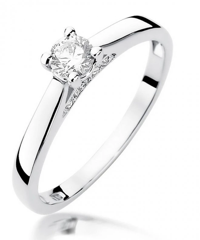 Pierścionek Bonore Elegant Gorretoz białego złota próby 585 z diamentem 0,25 ct 115114