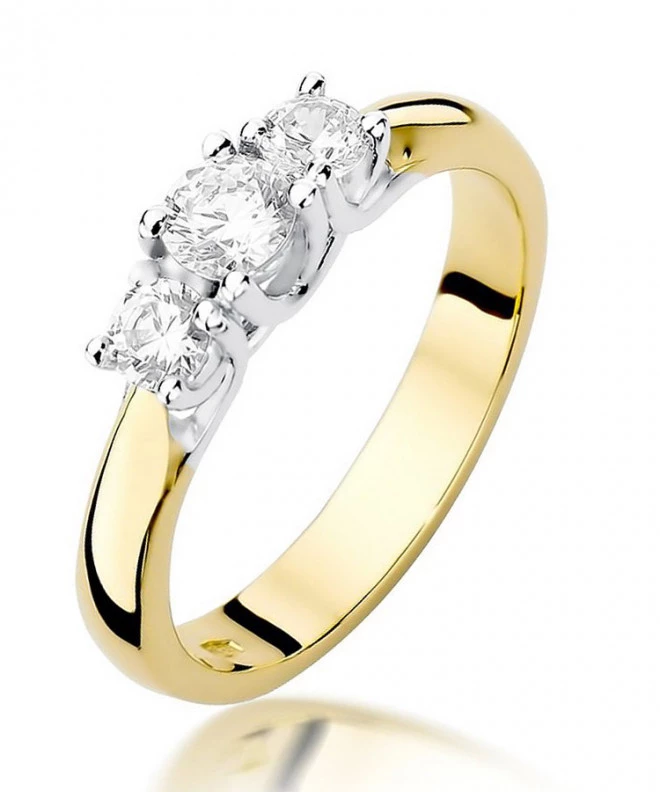 Pierścionek Bonore Crystal Cogliateze złota próby 585 z diamentem 0,25 ct 90299