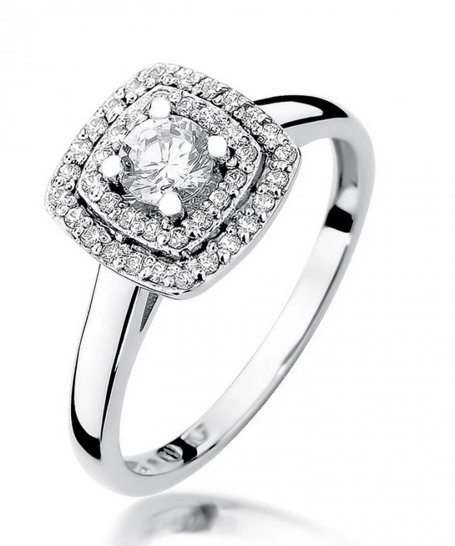 Pierścionek Bonore Crystal Ussassaiz białego złota próby 585 z diamentem 0,3 ct 116237