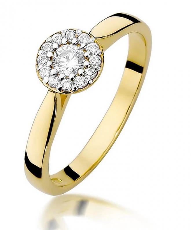 Pierścionek Bonore Crystal Sorisoleze złota próby 585 z diamentem 0,12 ct 88229
