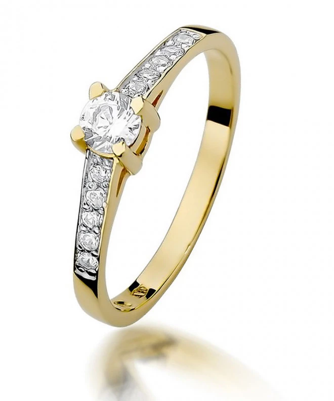 Pierścionek Bonore Crystal Roncelloze złota próby 585 z diamentem 0,3 ct 90303